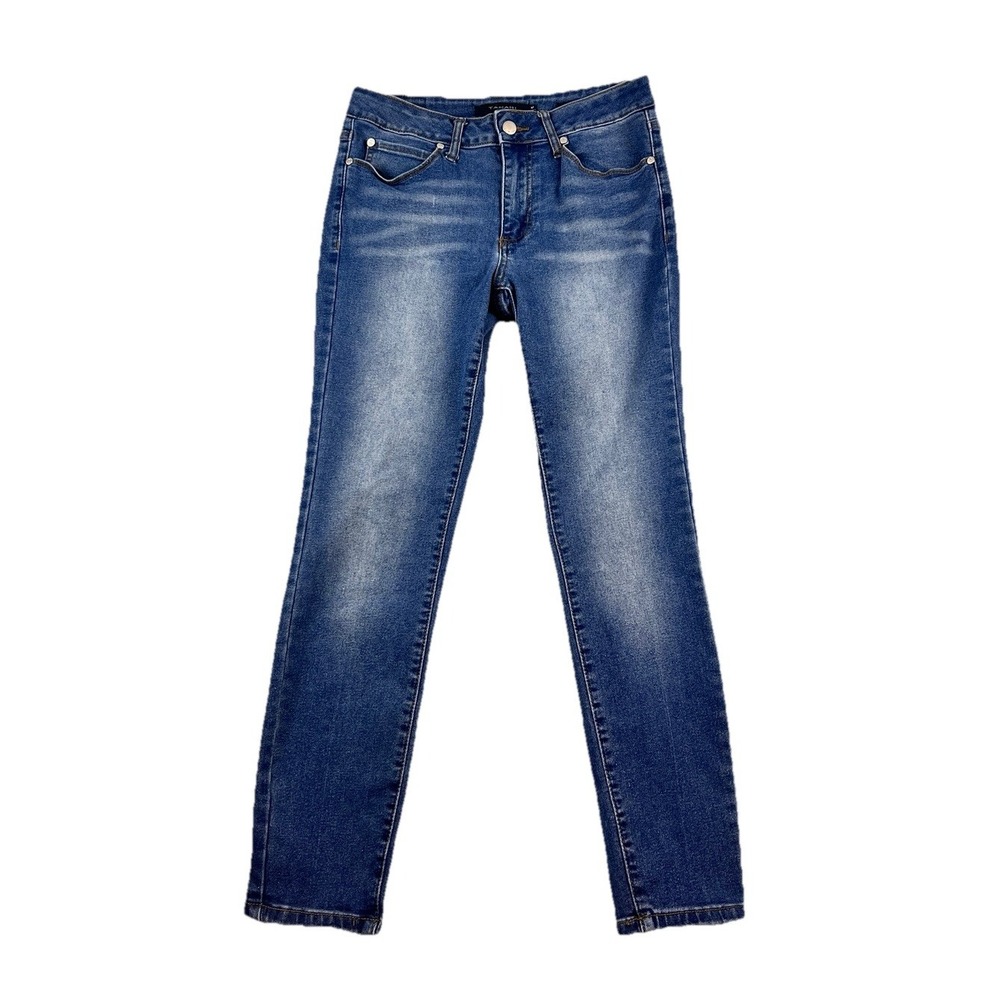 Tahari Kelly Mid-Rise Kelly Skinny Jeans.‎ Light Wash Size 6P Women's